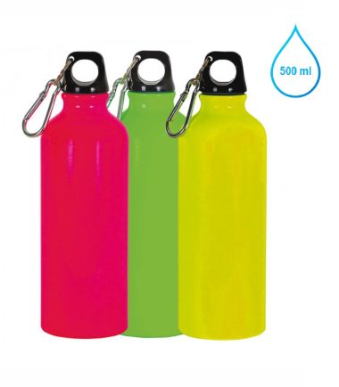Borraccia in alluminio colori fluorescenti 500 ml personalizzata