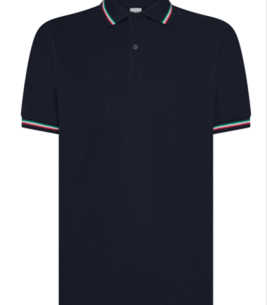 polo tricolore navy